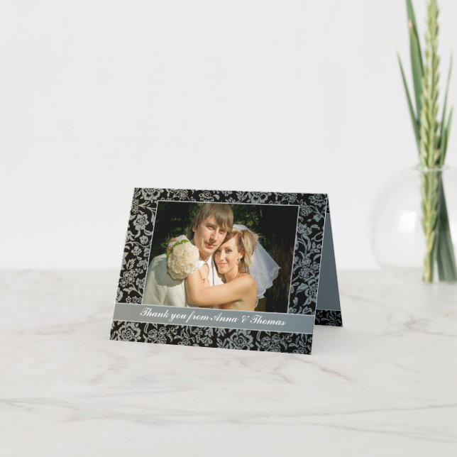 carte de remerciement photo de mariage (Devant)