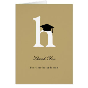 Carte de remerciement photo de remise de diplôme a