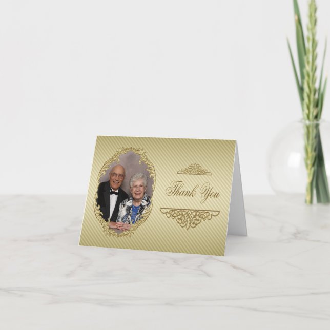 Carte de remerciement photo pour les 50 ans de mar (Devant)