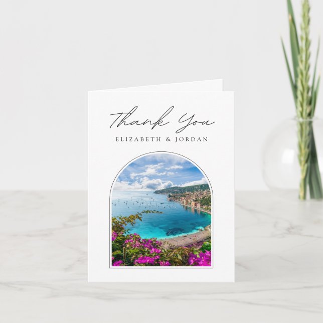 Carte de remerciement photo vierge de Nice France (Devant)