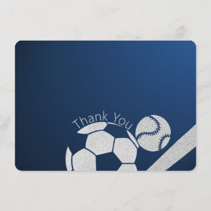 Carte de remerciement plate Combo Sports