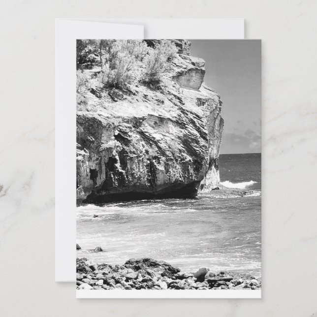 Carte de remerciement plate de Shipwreck Cliff, Ka (Devant)