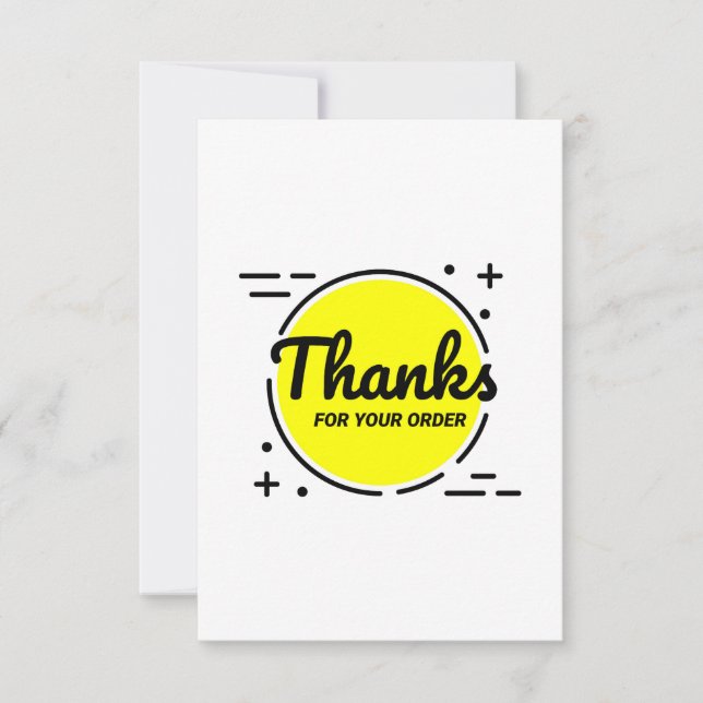 Carte de remerciement plate. Merci pour les cartes (Devant)