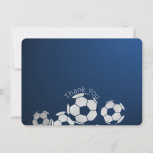 Carte de remerciement plate Sport de football