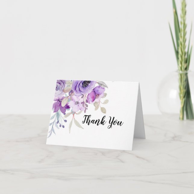 Carte de remerciement pliée (Devant)