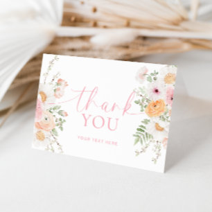 Carte de remerciement pliée Millie Floral