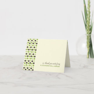Carte de remerciement Pois tendance {TBA} (pomme)