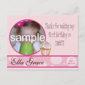Carte de remerciement pour 1er anniversaire