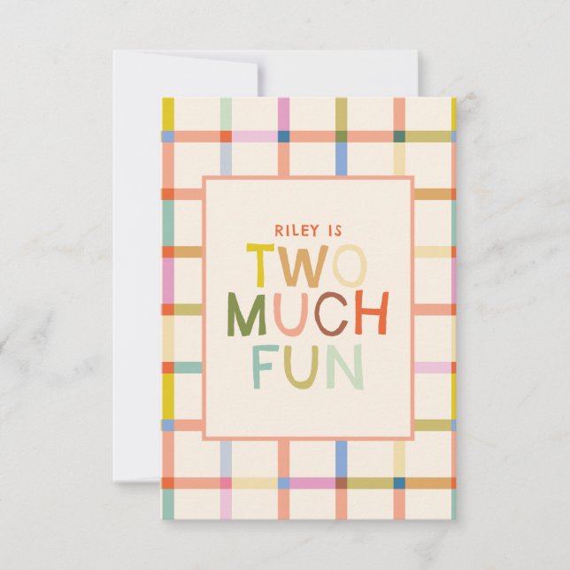 Carte de remerciement pour 2e anniversaire « Two M (Devant)