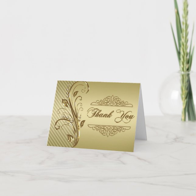 Carte de remerciement pour 50 ans de mariage (Devant)