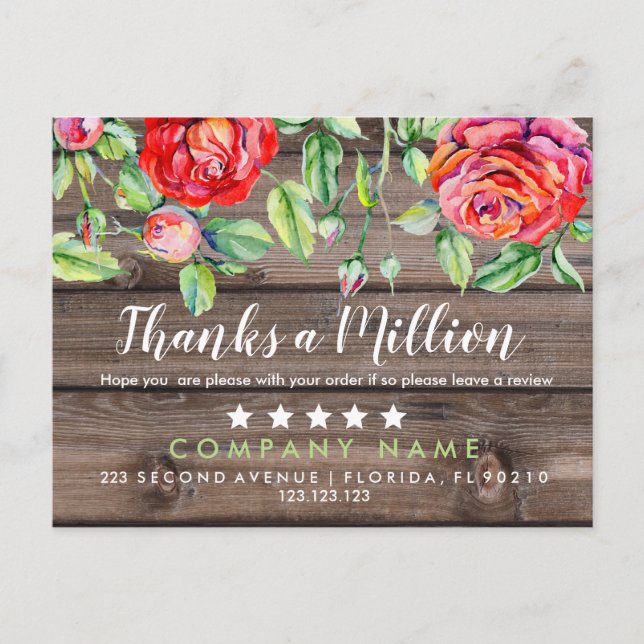 Carte de remerciement pour achat de carte de crédi (Devant)