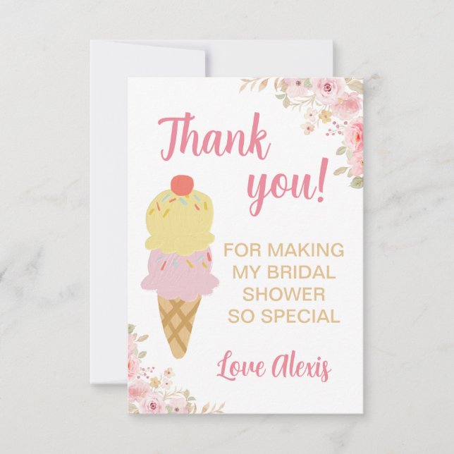 Carte de remerciement pour Baby Shower (Devant)