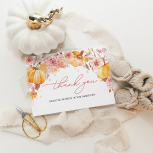 Carte de Remerciement pour Baby Shower Automnal su