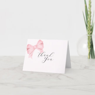 Carte de remerciement pour Baby Shower avec nœud r