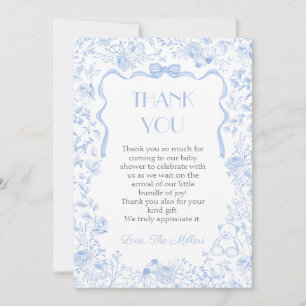 Carte de Remerciement pour Baby Shower avec un Rub