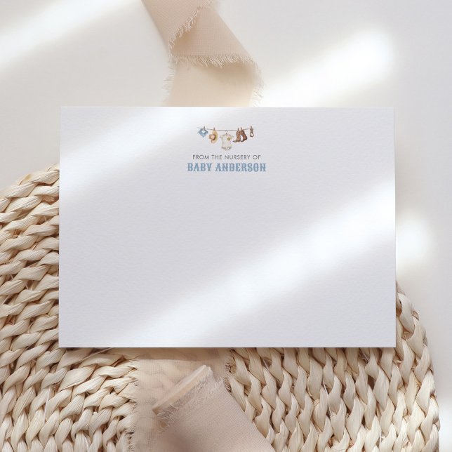Carte de remerciement pour Baby Shower Cowboy (Créateur téléchargé)