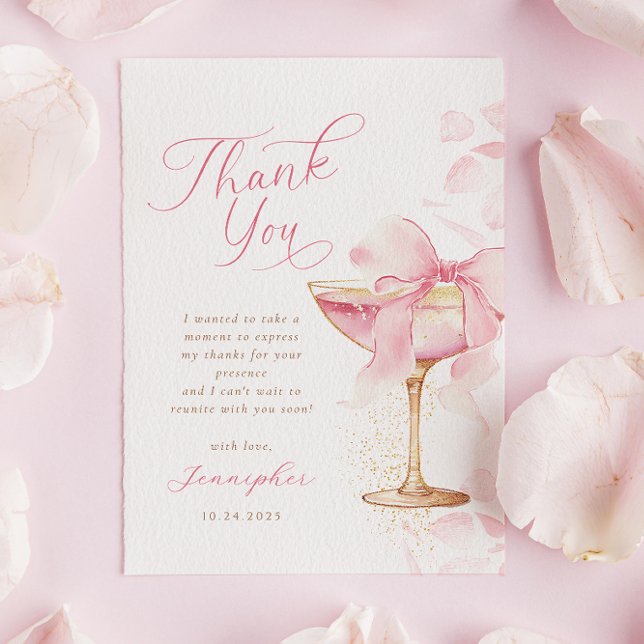 Carte de remerciement pour brunch et champagne au  (Créateur téléchargé)