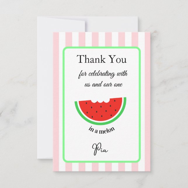 Carte de remerciement pour enfants One in a Melon  (Devant)