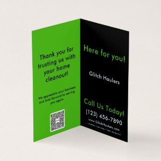 Carte de remerciement pour enlèvement de déchets -