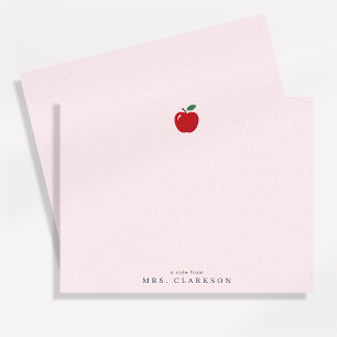 Carte de Remerciement pour Enseignant Pomme Rouge
