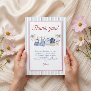 Carte de remerciement pour fête d'anniversaire gar