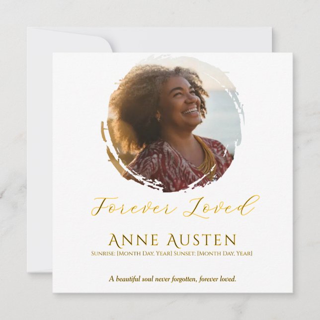 Carte de remerciement pour funérailles (Devant)