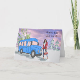 Carte de remerciement pour guide touristique