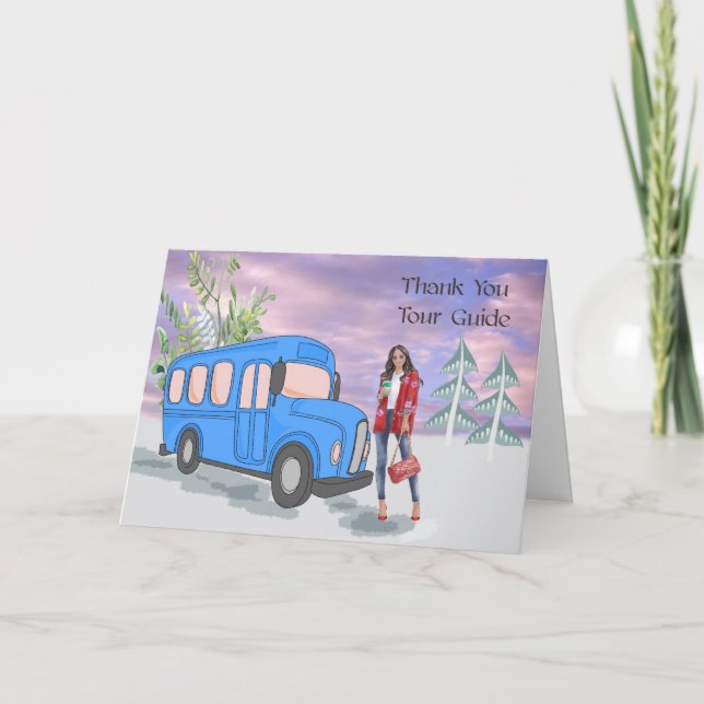 Carte de remerciement pour guide touristique (Devant)