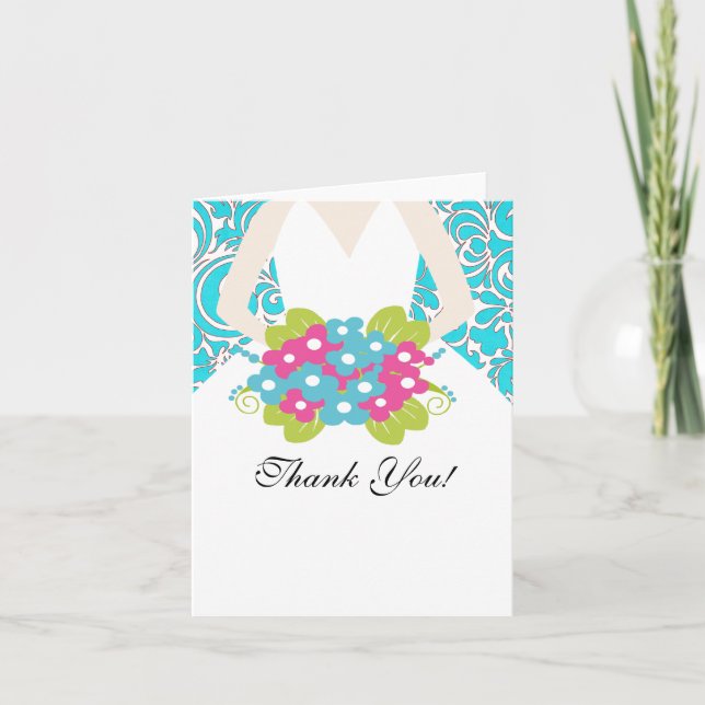 Carte de remerciement pour la fête de mariage (Devant)