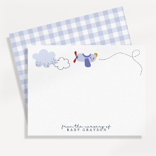 Carte de remerciement pour la nurserie de bébé gar