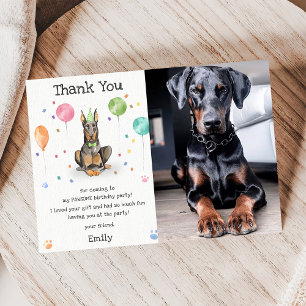Carte de remerciement pour l'anniversaire d'un chi