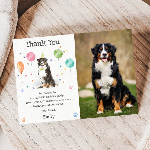 Carte de remerciement pour l'anniversaire d'un chi