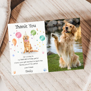 Carte de remerciement pour l'anniversaire d'un chi