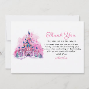 Carte de remerciement pour le 1er anniversaire Châ