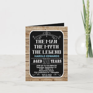 Carte de remerciement pour les 50 ans d'un homme, 