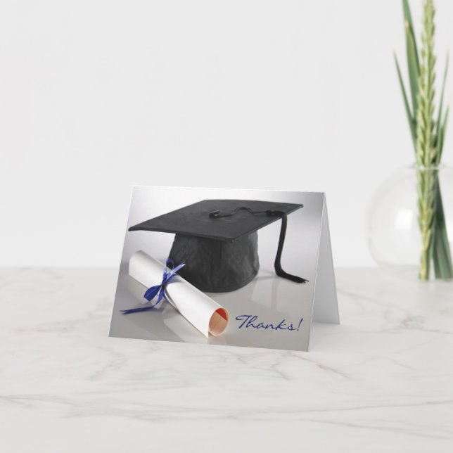 Carte de remerciement pour les diplômes de casquet (Devant)