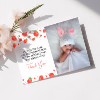 Carte de remerciement pour les photos du premier a