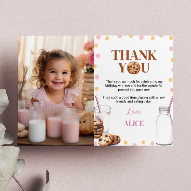 Carte de remerciement pour photo d'anniversaire av (Créateur téléchargé)