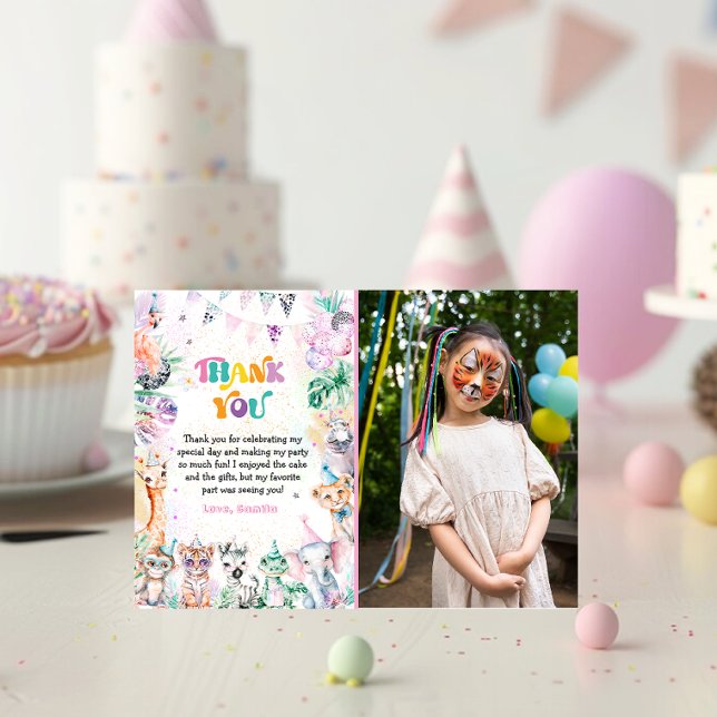 Carte de remerciement pour un anniversaire avec un (Créateur téléchargé)