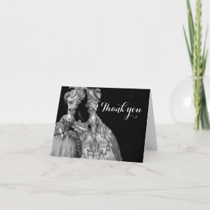 Carte de remerciement pour un Bal d'Halloween.