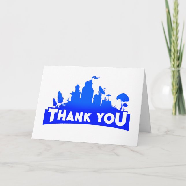 Carte de remerciement pour un joueur de vidéo popu (Devant)
