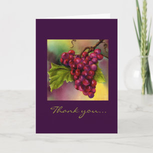 Carte de remerciement pour un tas de raisins