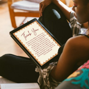 Carte de Remerciement pour une Baby Shower d'Autom