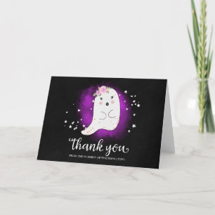 Carte de remerciement pour une baby shower Hallowe