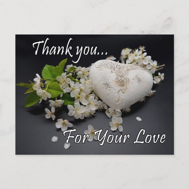 Carte de remerciement pour votre amour (Devant)
