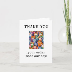 Carte de remerciement pour votre commande