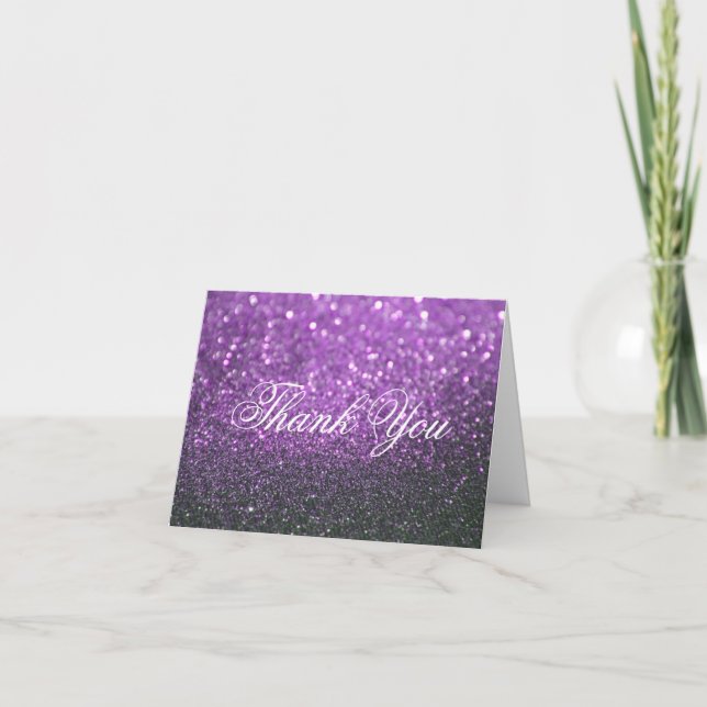 Carte de remerciement - Purple Lit Nite Fab (Devant)