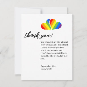 Carte de remerciement Rainbow Couple