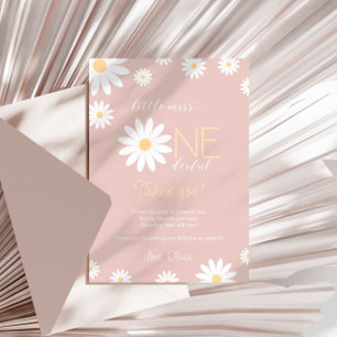 Carte de remerciement rétro Daisy pour le premier 