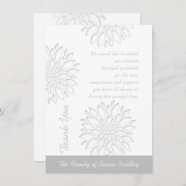 Carte de remerciement simple (Devant / Derrière)